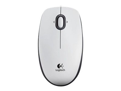 Logitech B100 - Mouse optical  wired - USB - white